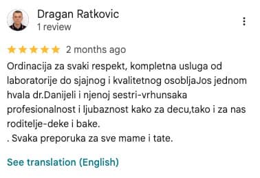 Google recenzija 3 od 5 zvezdica