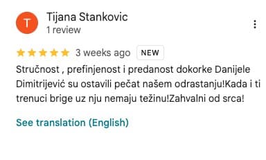 Google recenzija 5 od 5 zvezdica