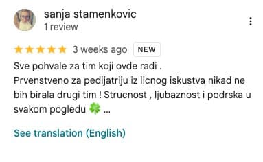 Google recenzija 6 od 5 zvezdica