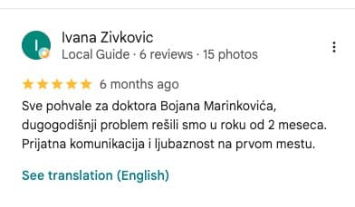 Google recenzija 7 od 5 zvezdica