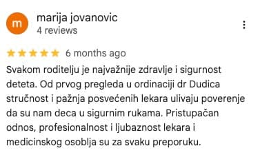 Google recenzija 8 od 5 zvezdica